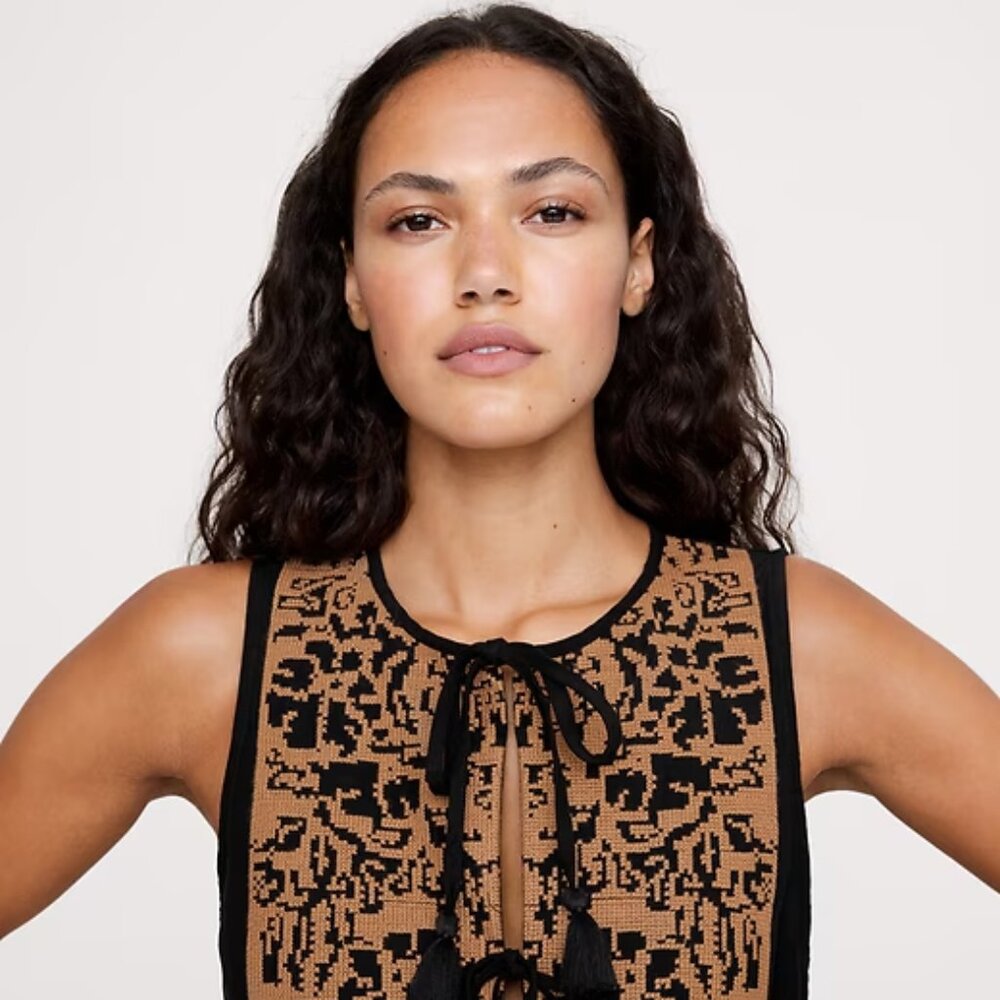 Embroidered Tencel–Linen Mini Dress